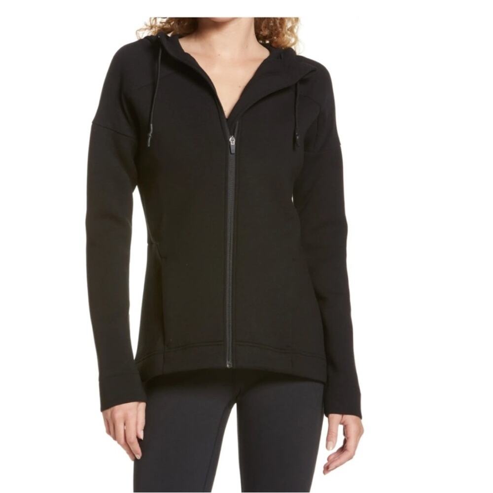 SWEATY BETTY Cross Train Hoodie Jacket, Black, XS Full Zip